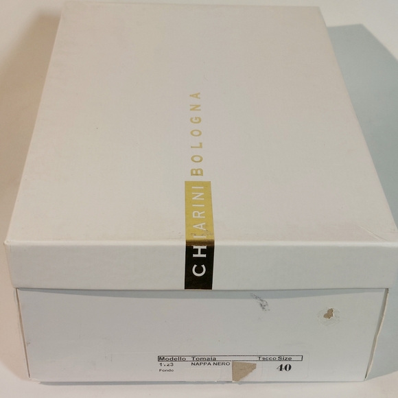 Chiarini Bologna black leather flared heel D'Orsay pumps, EU40, NWT - Picture 13 of 14